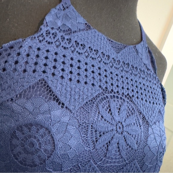 Francesca’s Blue Lace A-line Dress S - Picture 6 of 11